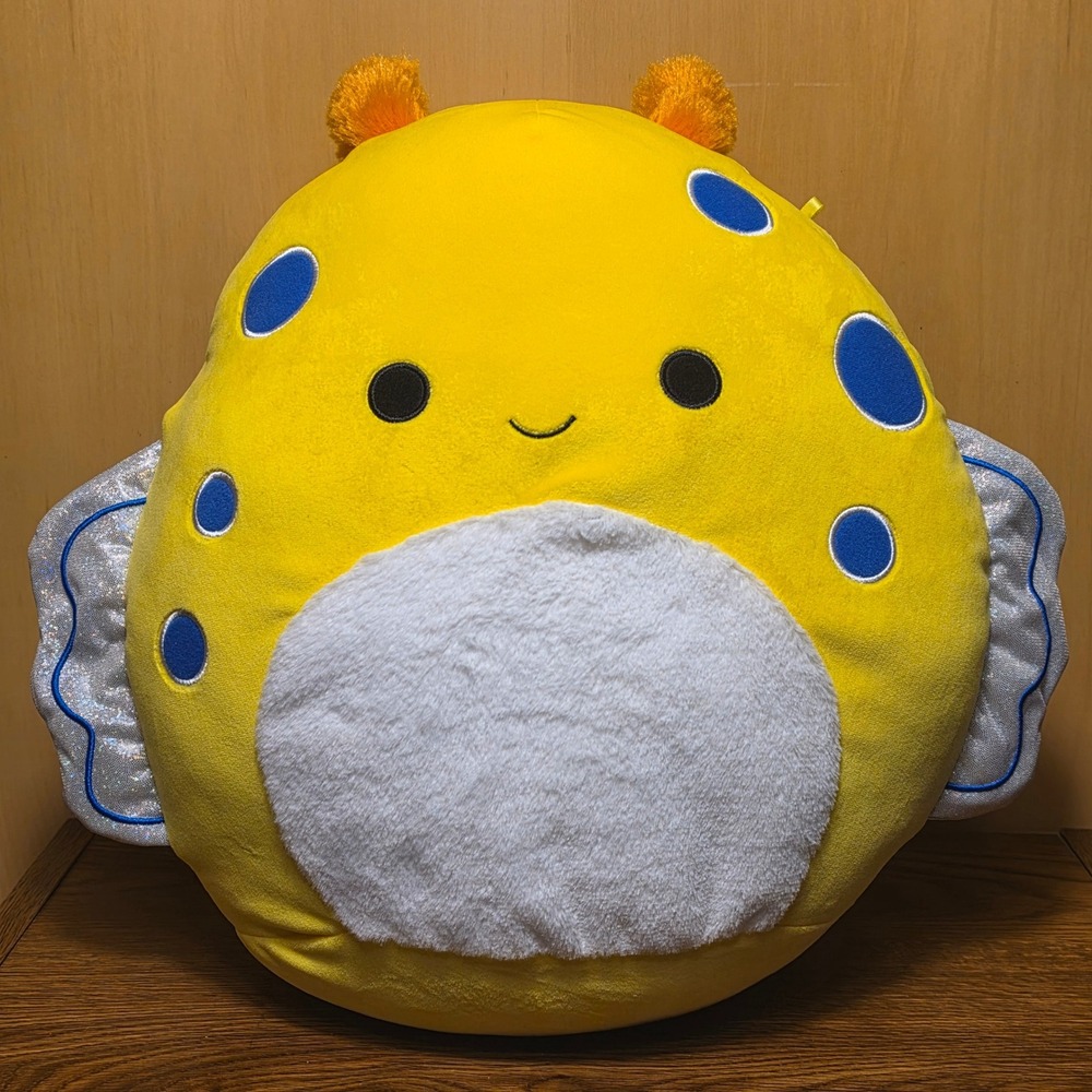 Squishmallows Ripply Sea Slug 14" Special Edition Yellow Blue Plush No Tag *